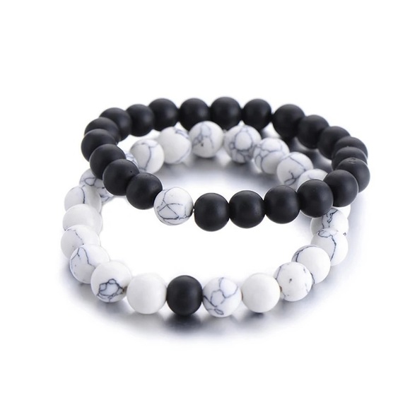 Jewelry - 2 pcs. Marble Bead Bracelets Couples LDR | OS
